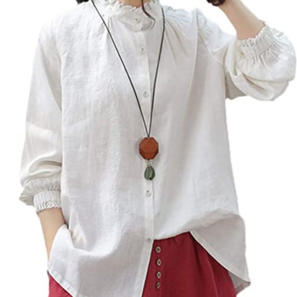 Duberess Line White Button Down - Picture 1 of 5